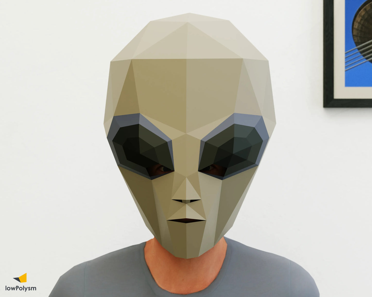 3d paper craft alien mask for costume