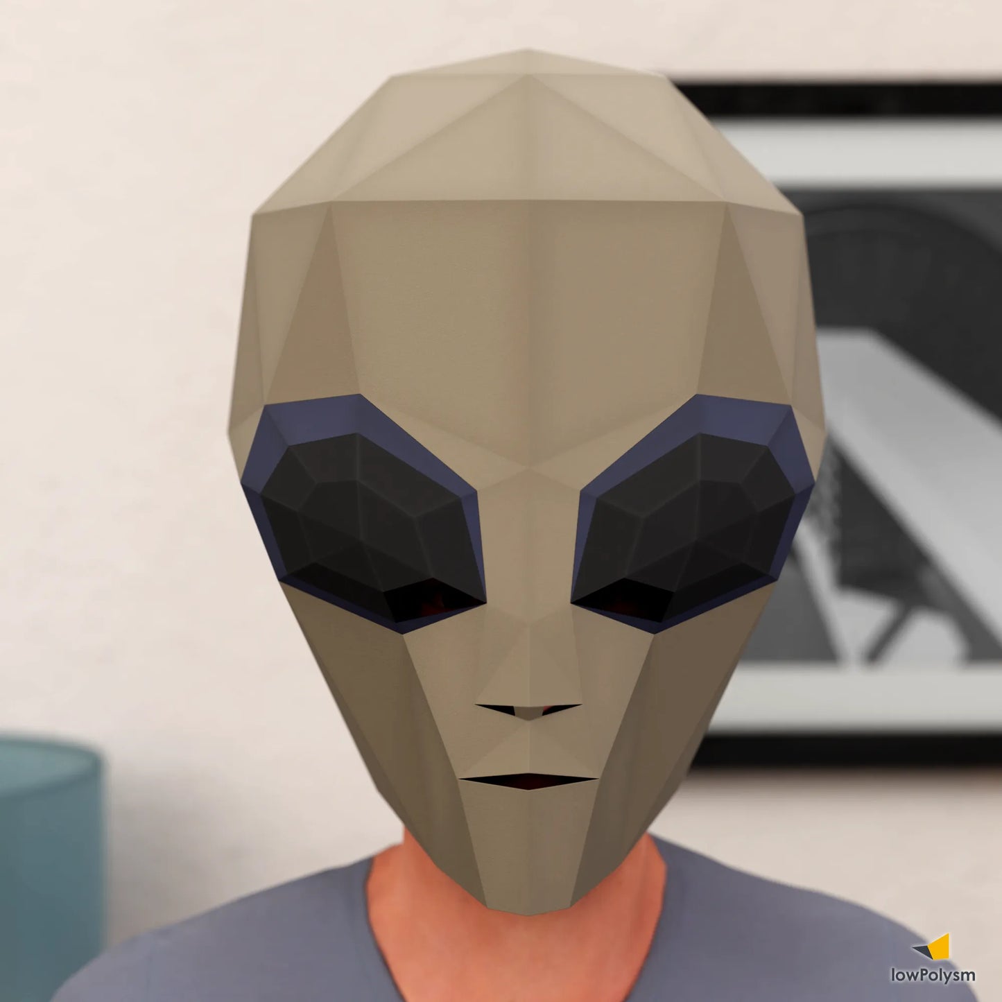 3d paper craft alien mask for costume