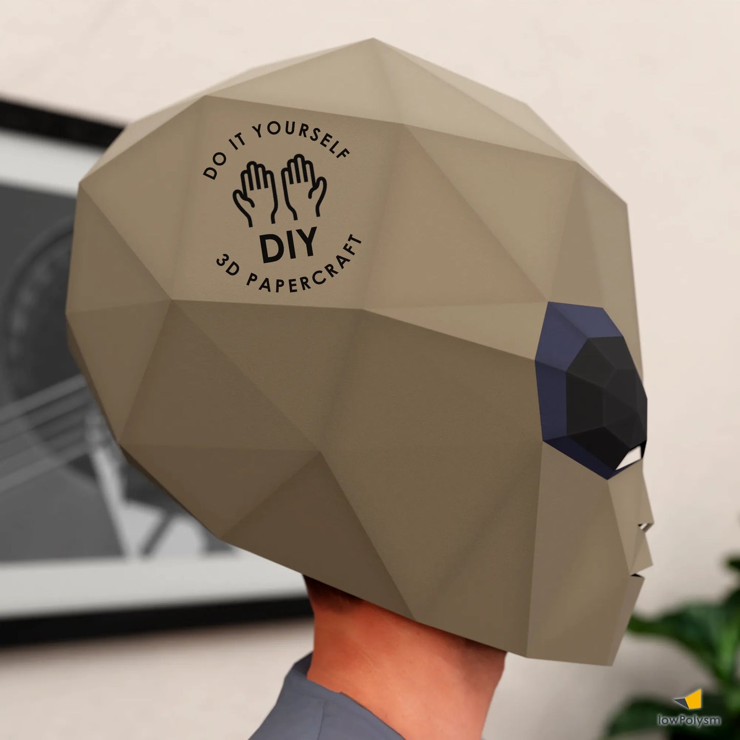 Alien DIY paper mask for Halloween party