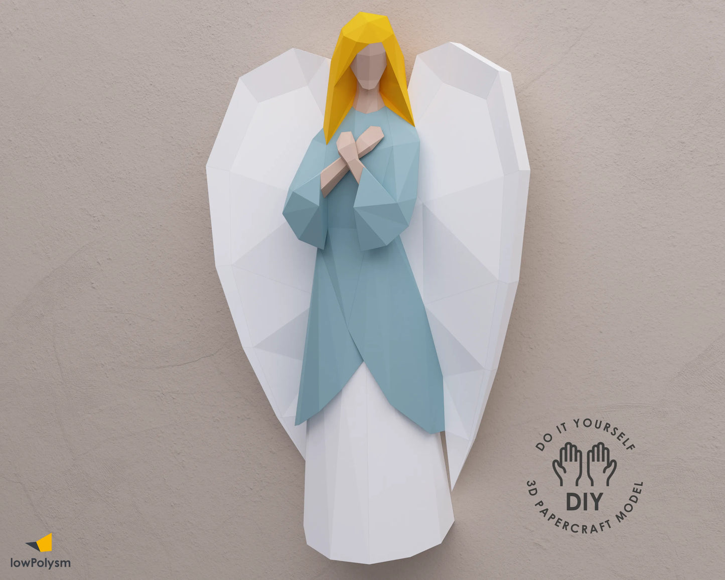 Angel diy papercraft wall decor