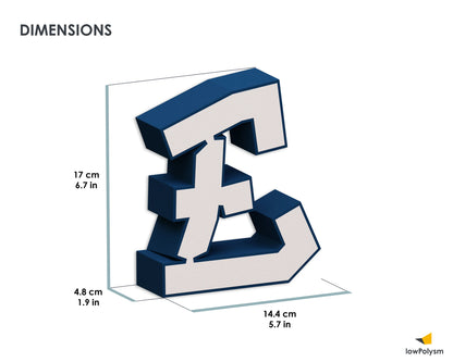 3d graffiti block letter e dimensions