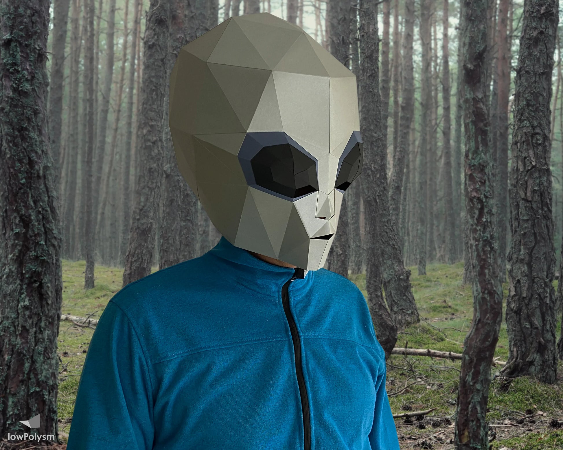 Alien cardstock papercraft  mask