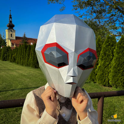 Alien kid diy 3d paper mask
