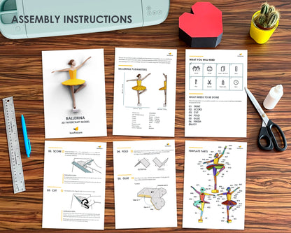 lowPolysm Ballerina assembly instructions on table