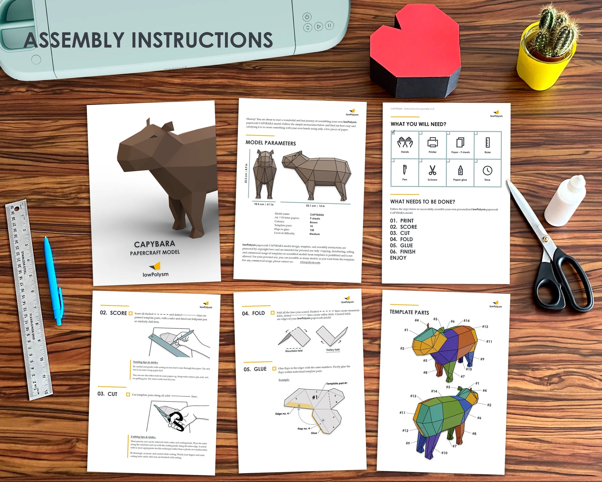 Cute Capybara assembly instructions