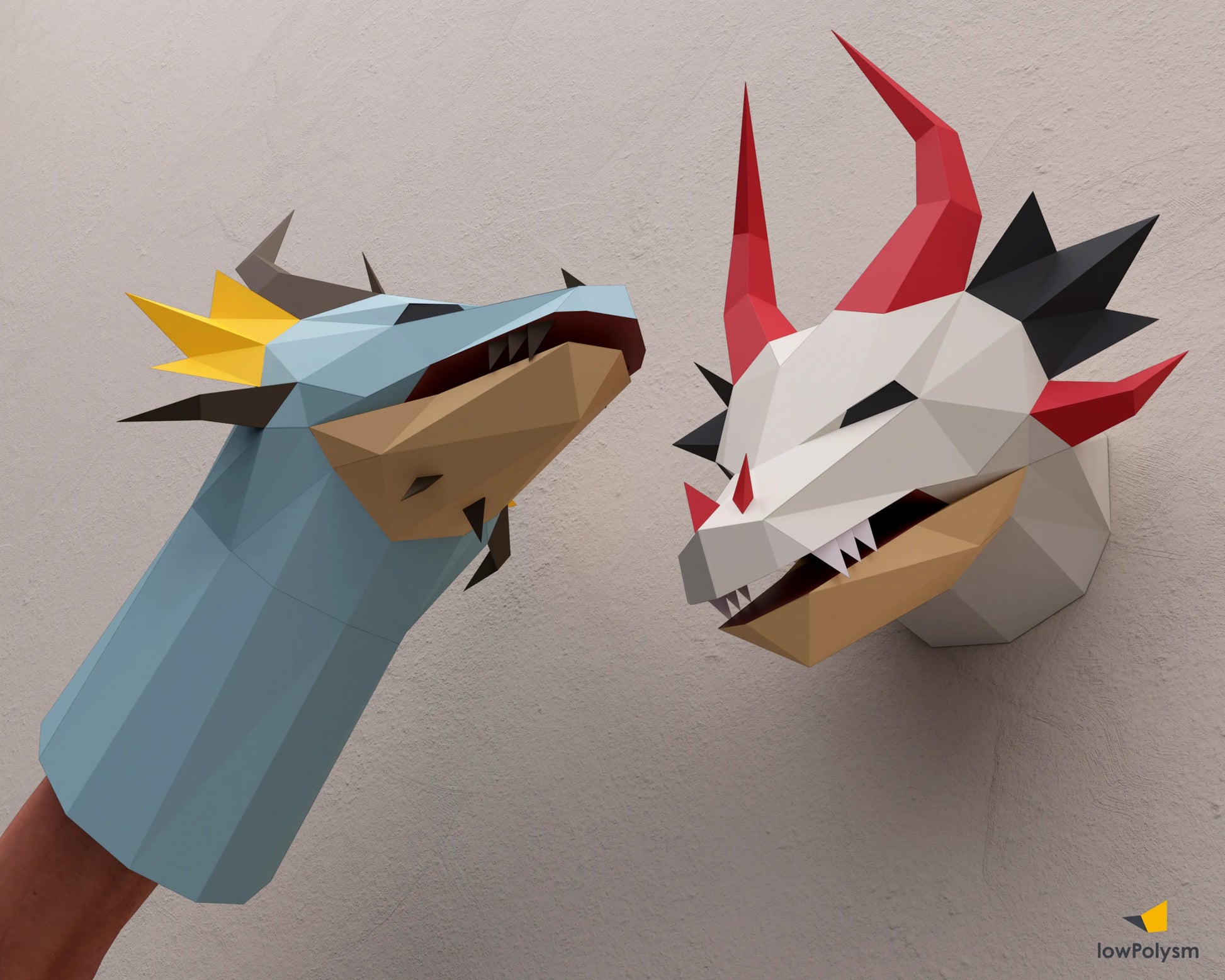 Dragon diy wall decor and dragon puppet