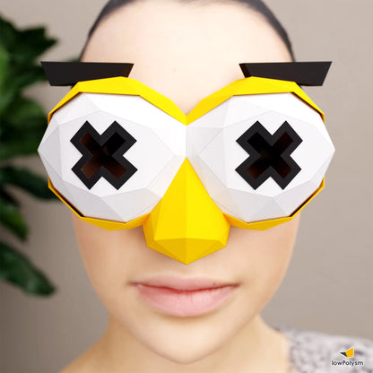 Eye expression 3d paper mask emoticon