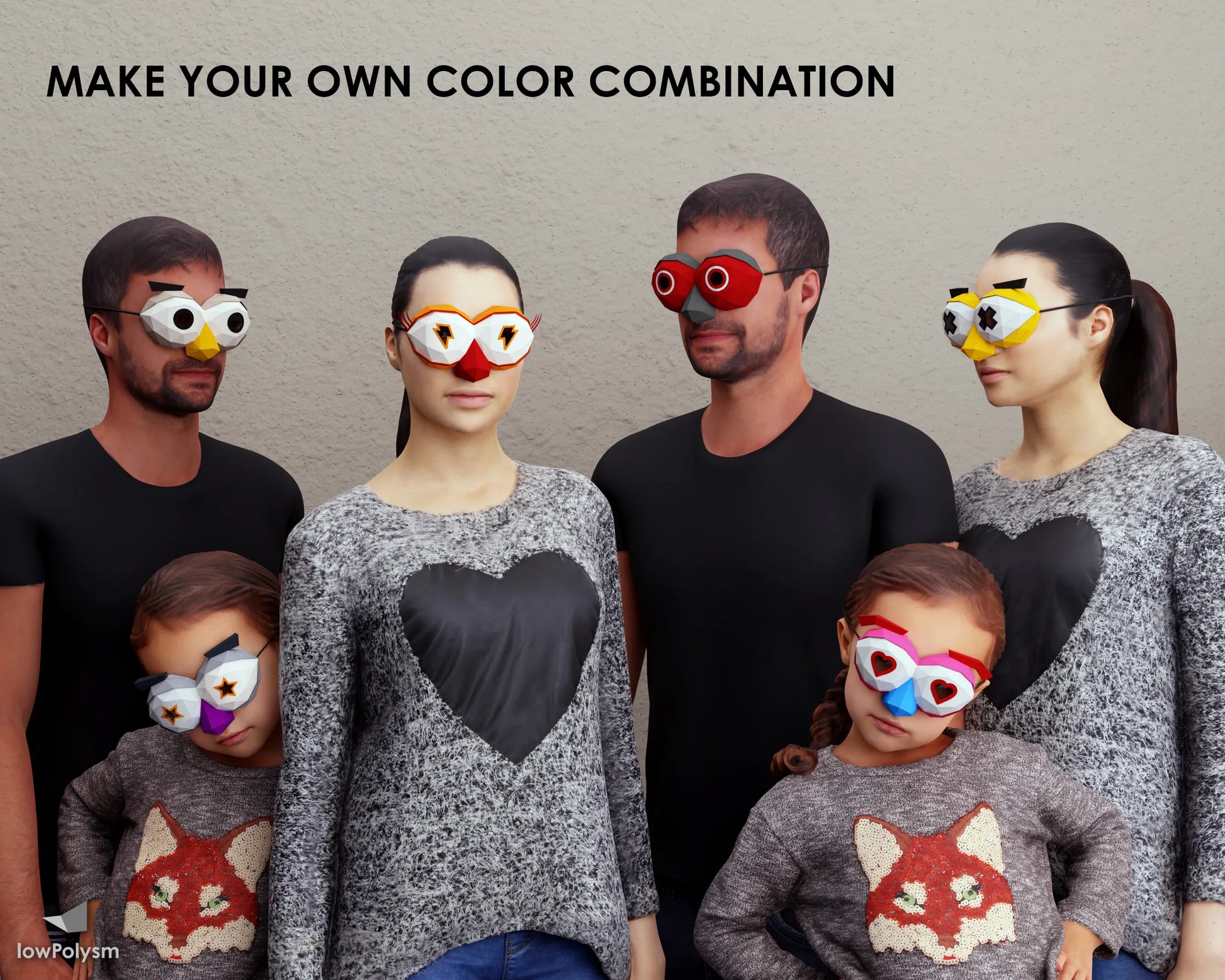 Eye expression mask personalized colors and iris variants