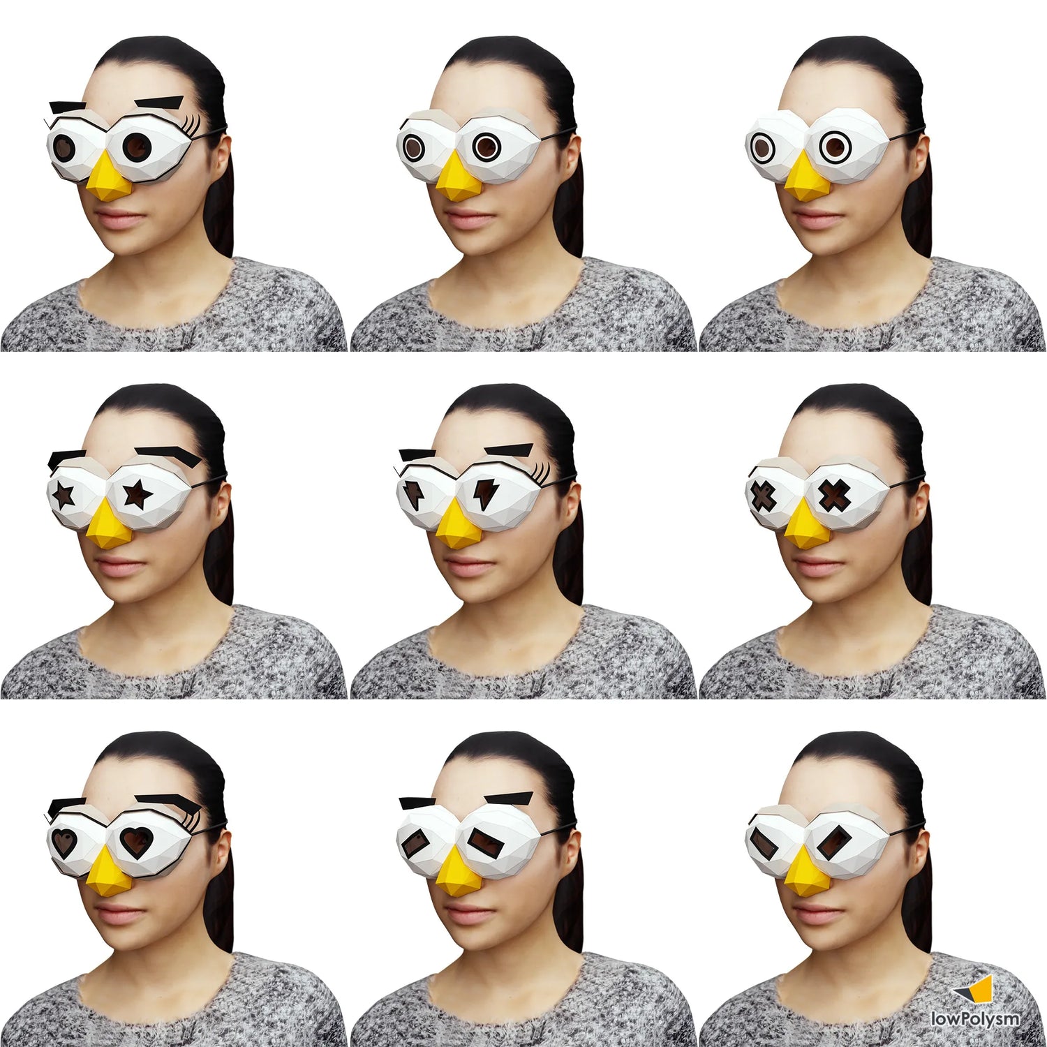 Eye expression paper mask iris shapes