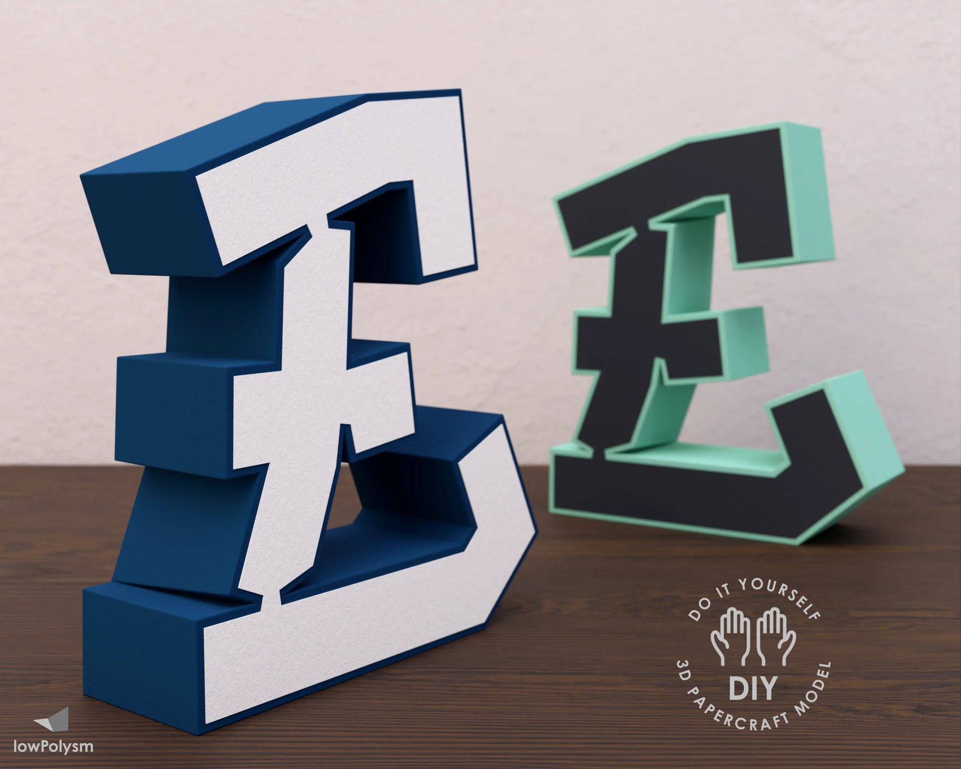 Graffiti E lettering DIY paper letter for signs