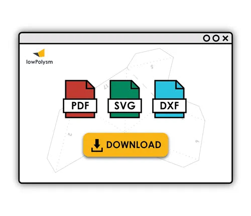 Download icons papercraft templates and patterns in pdf, svg, dxf formats