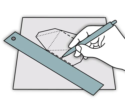 Hand ruler and pen scoring template