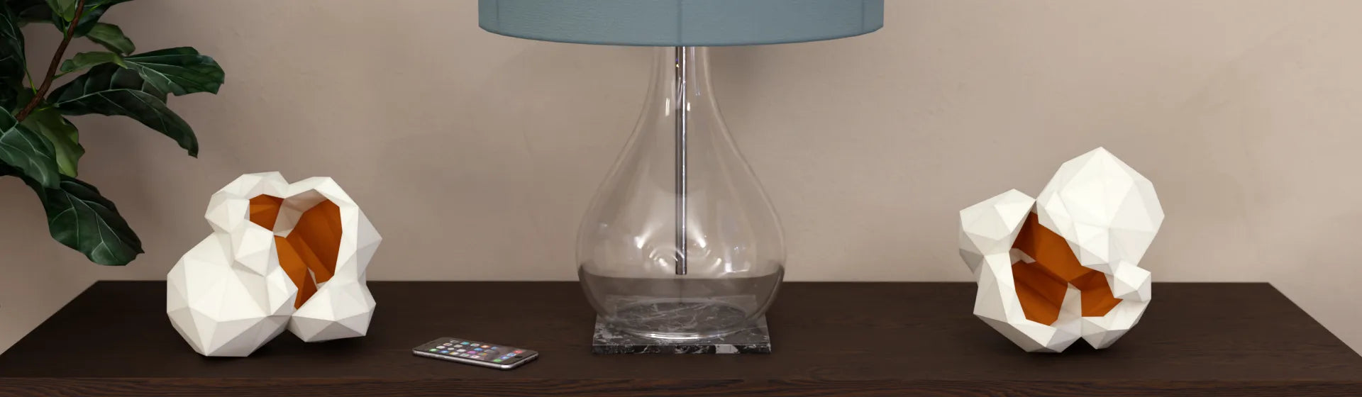 paper craft popcorn 3d origami models on the sideboard