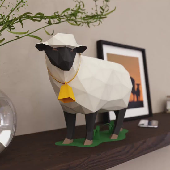 Sheep 3d papercraft animal model video